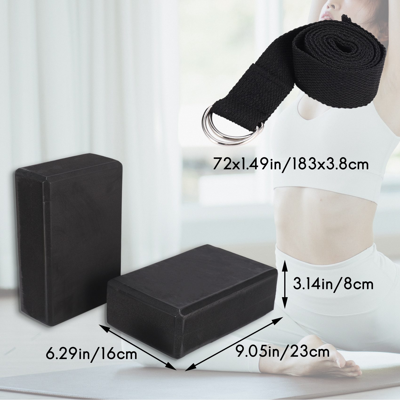 Pilates Yoga Tone - Set Balok Yoga dan Tali Yoga