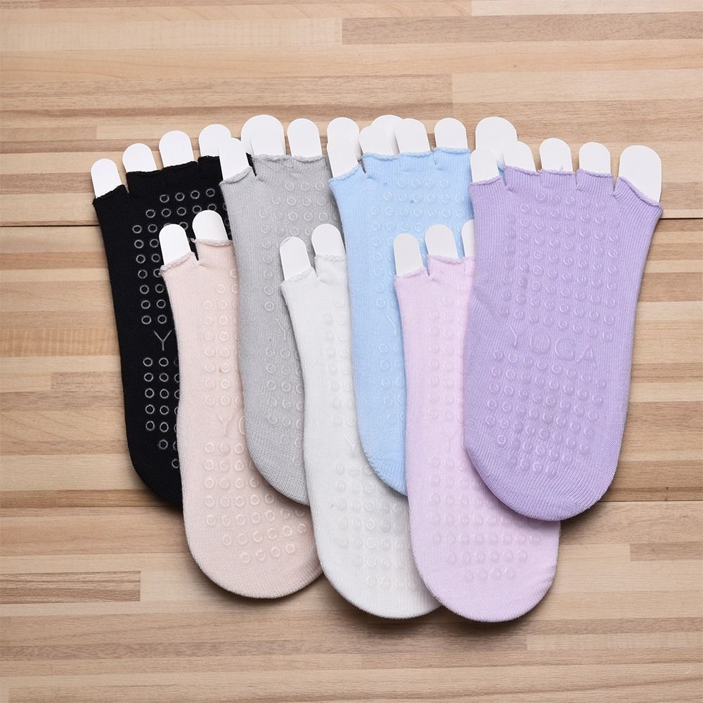 Pilates Yoga Class - Kaus Kaki Yoga Anti-Selip Bahan Katun