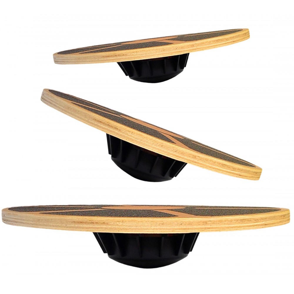 Balance Board Wobble - Papan Keseimbangan Kayu Anti-Selip 40cm -