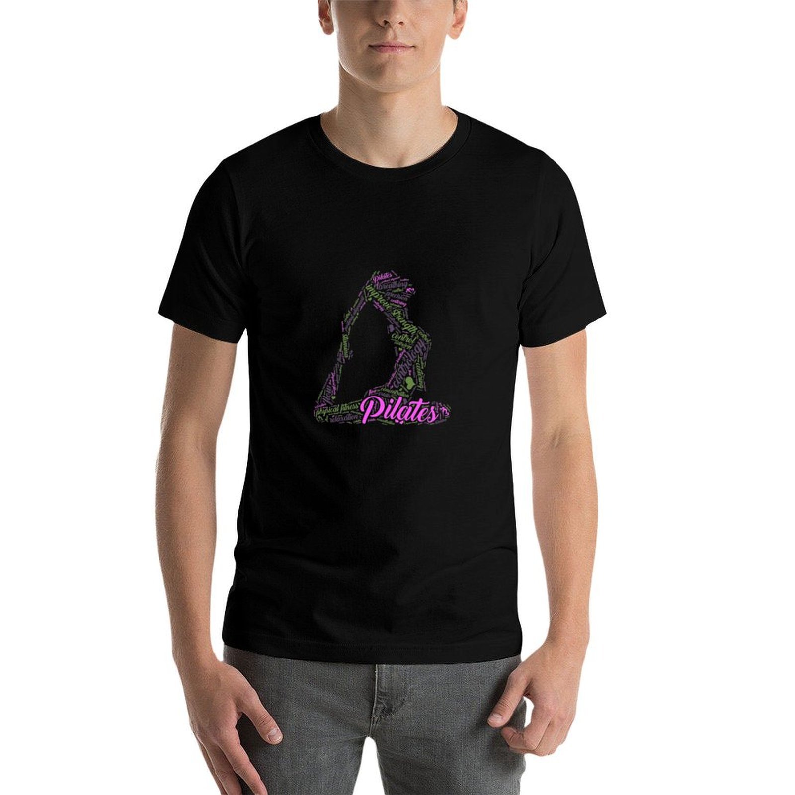 Kaos Wanita Motif Awan Kata Lu - Pilates Yoga Class ulasan dan harga