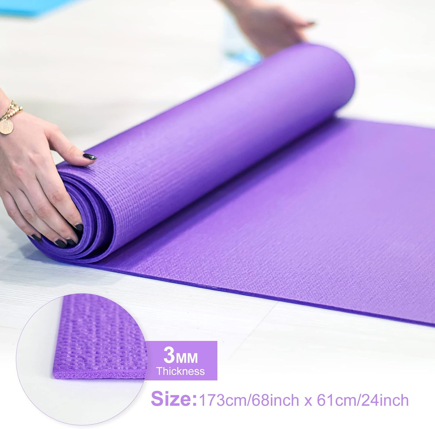 Matras Yoga Tipis 3 mm, Matras - Pilates Yoga Class ulasan dan harga