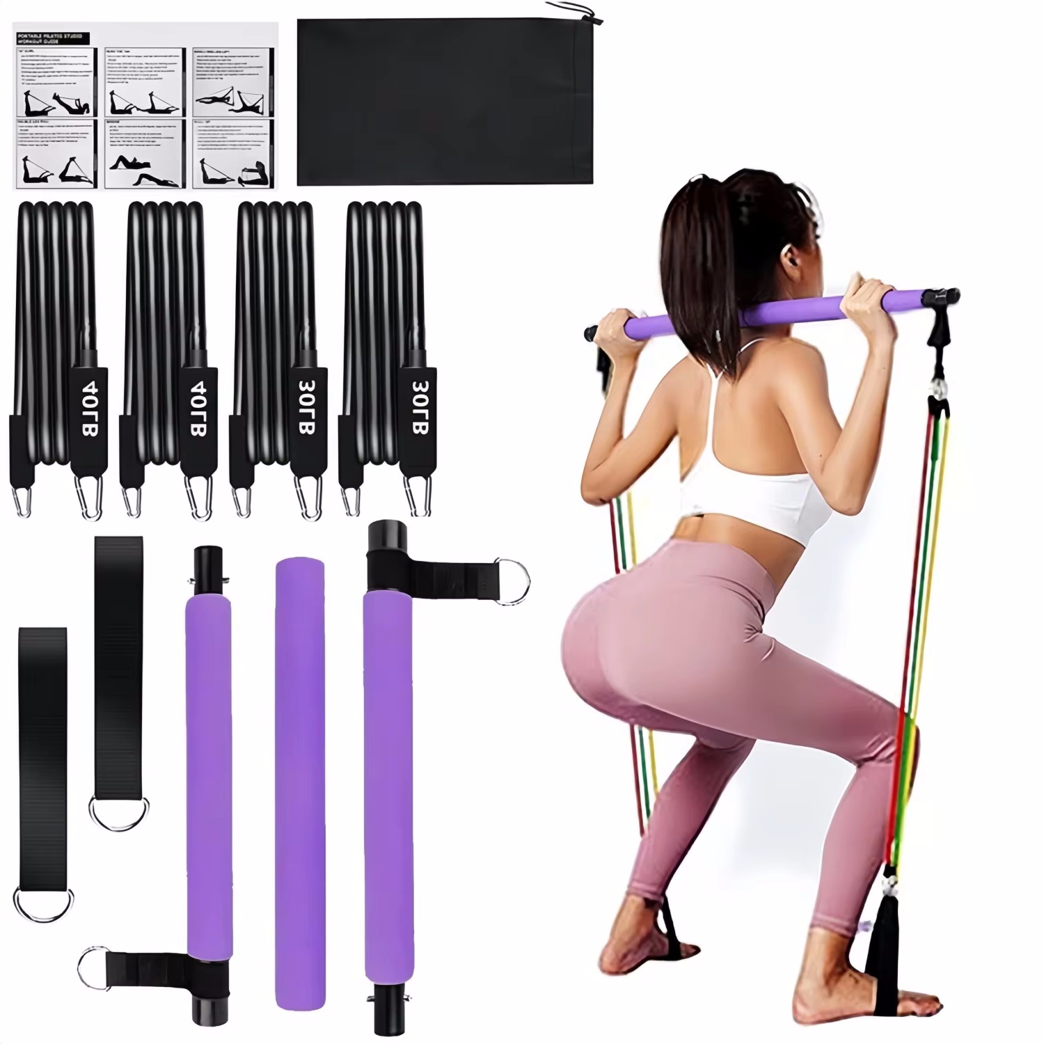 Tongkat Yoga Pilates Portabel  - Pilates Yoga Tone ulasan dan harga